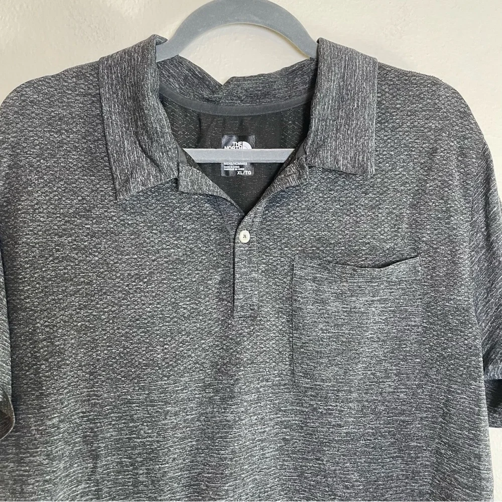 The North Face Polo Short Sleeve Collared Heathered Gray